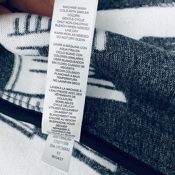 NEW Chico’s Womens Lace Overlay Jenna Vest Black Gray Open Front Vest Size 1/Med - Picture 8 of 16